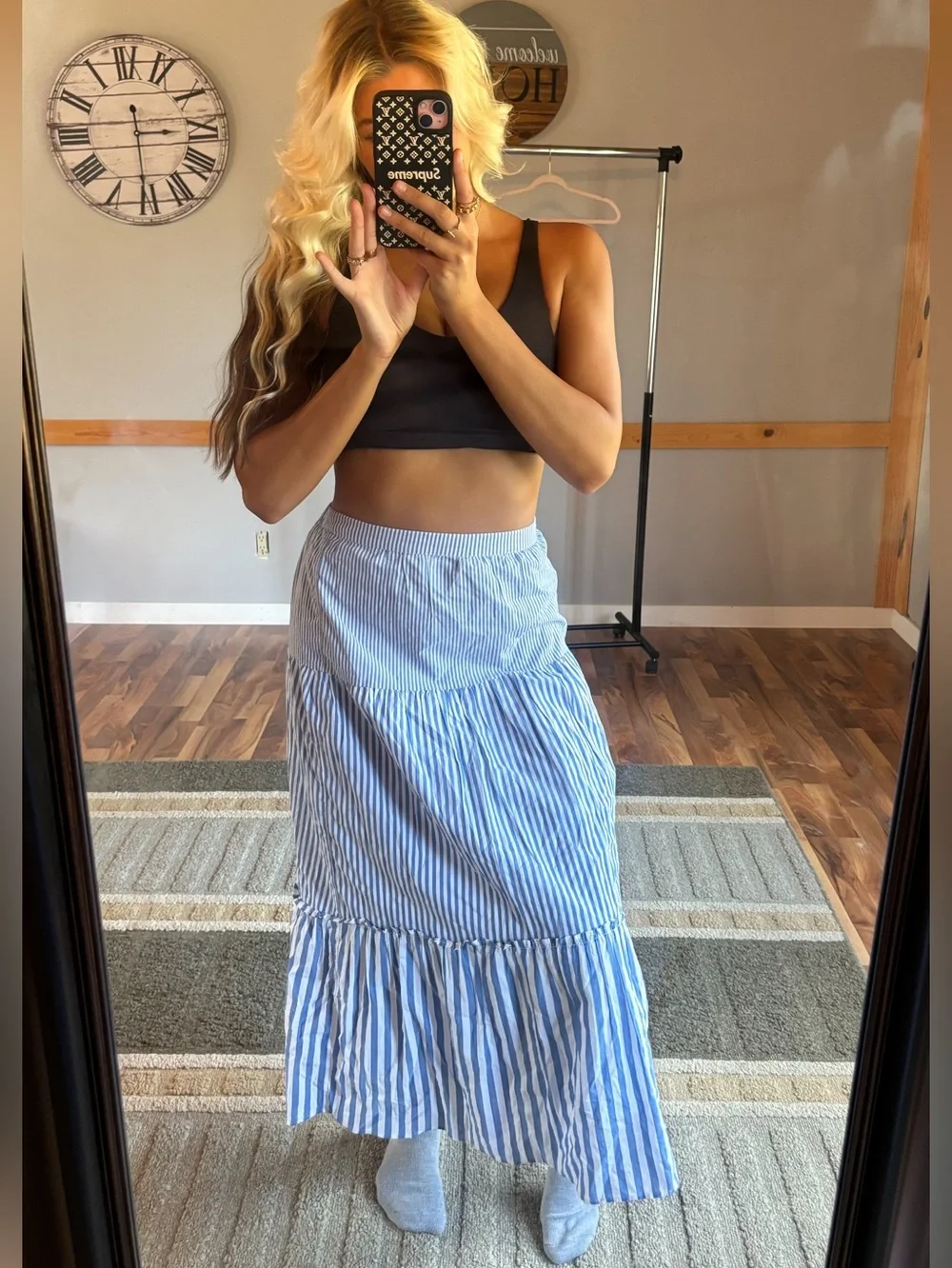J. Crew Tiered Ruffle Maxi Skirt
